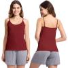 imageBAMBOO COOL Womens Lingerie Camisoles Tanks Top Spaghetti Strap Tank Tops and SlimFit Cami Undershirts 3 PackBnavydark Grayred3 Pack