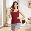 imageBAMBOO COOL Womens Lingerie Camisoles Tanks Top Spaghetti Strap Tank Tops and SlimFit Cami Undershirts 3 PackBnavydark Grayred3 Pack