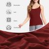 imageBAMBOO COOL Womens Lingerie Camisoles Tanks Top Spaghetti Strap Tank Tops and SlimFit Cami Undershirts 3 PackBnavydark Grayred3 Pack