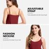 imageBAMBOO COOL Womens Lingerie Camisoles Tanks Top Spaghetti Strap Tank Tops and SlimFit Cami Undershirts 3 PackBnavydark Grayred3 Pack