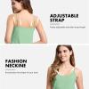 imageBAMBOO COOL Womens Lingerie Camisoles Tanks Top Spaghetti Strap Tank Tops and SlimFit Cami Undershirts 3 PackCpinkgreenblue3 Pack