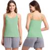 imageBAMBOO COOL Womens Lingerie Camisoles Tanks Top Spaghetti Strap Tank Tops and SlimFit Cami Undershirts 3 PackCpinkgreenblue3 Pack