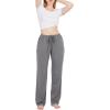 imageBAMBOO COOL Women Pajama Pants Comfy Lounge Sleep Bottoms Casual Pj Pants with Pockets and Stretch DrawstringPantscdark Grey 1pack