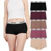 imageBAMBOO COOL Womens Bamboo Boxer Briefs Underwear Soft Stretch Boy Shorts Panties for WomenMulticoloured Adark5pack