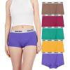 imageBAMBOO COOL Womens Bamboo Boxer Briefs Underwear Soft Stretch Boy Shorts Panties for WomenMulticoloured Bbright5pack