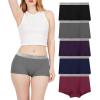 imageBAMBOO COOL Womens Bamboo Boxer Briefs Underwear Soft Stretch Boy Shorts Panties for WomenMulticoloured C5pack