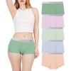 imageBAMBOO COOL Womens Bamboo Boxer Briefs Underwear Soft Stretch Boy Shorts Panties for WomenMulticoloured D5pack