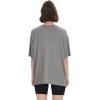imageBAMBOO COOL Womens Oversized T Shirts Short Sleeve Tees Loose Fit Tops for Ladies Trendy ClothesGrey