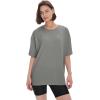 imageBAMBOO COOL Womens Oversized T Shirts Short Sleeve Tees Loose Fit Tops for Ladies Trendy ClothesGrey