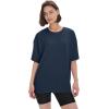 imageBAMBOO COOL Womens Oversized T Shirts Short Sleeve Tees Loose Fit Tops for Ladies Trendy ClothesNavy Blue