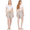 imageBAMBOO COOL Womens Pajama Shorts Comfy Lounge Shorts Drawstring Pj Pants Sleep Shorts with Pockets Pack of 3Shortsbgreynavy Bluekhaki 3pack