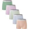 imageBAMBOO COOL Womens Bamboo Boxer Briefs Underwear Soft Stretch Boy Shorts Panties for WomenMulticoloured D5pack