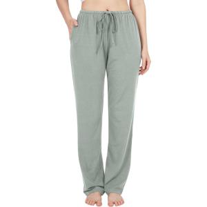 imageBAMBOO COOL Women Pajama Pants Casual Pj Pants with Pockets Comfy Lounge Sleep Bottoms Workout Yoga SweatpantsPantsclight Blue 1pack