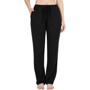 imageBAMBOO COOL Women Pajama Pants Casual Pj Pants with Pockets Comfy Lounge Sleep Bottoms Workout Yoga SweatpantsPantsdblack 1pack