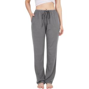 imageBAMBOO COOL Women Pajama Pants Comfy Lounge Sleep Bottoms Casual Pj Pants with Pockets and Stretch DrawstringPantscdark Grey 1pack