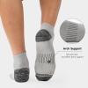 imageBAMBOO COOL Mens Ankle Socks Athletic Low Cut Cushioned Moisture Wicking Running Socks Arch Support Breathable 6 Pack3black3light Grey