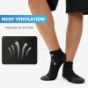 imageBAMBOO COOL Mens Ankle Socks Athletic Low Cut Cushioned Moisture Wicking Running Socks Arch Support Breathable 6 Pack6black