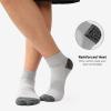 imageBAMBOO COOL Mens Ankle Socks Athletic Low Cut Cushioned Moisture Wicking Running Socks Arch Support Breathable 6 Pack6light Grey