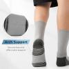 imageBAMBOO COOL Mens Crew Socks Athletic Running Sports Socks Cushioned Moisture Wicking Breathable Arch Support 6 PackBlack2 white2 grey2