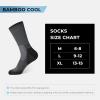 imageBAMBOO COOL Mens Crew Socks Athletic Running Sports Socks Cushioned Moisture Wicking Breathable Arch Support 6 PackBlack3 dark Grey3