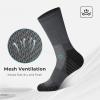 imageBAMBOO COOL Mens Crew Socks Athletic Running Sports Socks Cushioned Moisture Wicking Breathable Arch Support 6 PackBlack3 dark Grey3