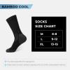 imageBAMBOO COOL Mens Crew Socks Athletic Running Sports Socks Cushioned Moisture Wicking Breathable Arch Support 6 PackBlack6
