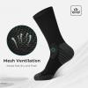 imageBAMBOO COOL Mens Crew Socks Athletic Running Sports Socks Cushioned Moisture Wicking Breathable Arch Support 6 PackBlack6