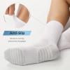 imageBAMBOO COOL Mens Crew Socks Athletic Running Sports Socks Cushioned Moisture Wicking Breathable Arch Support 6 PackWhite6
