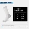 imageBAMBOO COOL Mens Crew Socks Athletic Running Sports Socks Cushioned Moisture Wicking Breathable Arch Support 6 PackWhite6