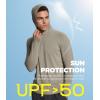 imageBAMBOO COOL Mens UPF 50 Athletic Hoodies Soft Casual Hooded Sweatshirts Long Sleeve Pullover Sun Protection Hoodie TopsArmy Gray