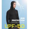 imageBAMBOO COOL Mens UPF 50 Athletic Hoodies Soft Casual Hooded Sweatshirts Long Sleeve Pullover Sun Protection Hoodie TopsDark Black