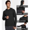 imageBAMBOO COOL Mens UPF 50 Athletic Hoodies Soft Casual Hooded Sweatshirts Long Sleeve Pullover Sun Protection Hoodie TopsDark Black
