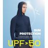 imageBAMBOO COOL Mens UPF 50 Athletic Hoodies Soft Casual Hooded Sweatshirts Long Sleeve Pullover Sun Protection Hoodie TopsDark Blue
