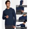 imageBAMBOO COOL Mens UPF 50 Athletic Hoodies Soft Casual Hooded Sweatshirts Long Sleeve Pullover Sun Protection Hoodie TopsDark Blue