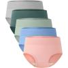 imageBAMBOO COOL Womens Underwear High Waisted Briefs Full Coverage Soft and Breathable Panties 5PackMulticolor B5pack