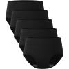 imageBAMBOO COOL Womens Underwear High Waisted Briefs Full Coverage Soft and Breathable Panties 5PackMulticolor D5pack