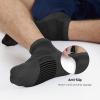imageBAMBOO COOL Mens Ankle Socks Athletic Cushioned Moisture Wicking Running Socks Arch Support Breathable 8 PackBlack4 dark Grey4