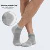 imageBAMBOO COOL Mens Ankle Socks Athletic Cushioned Moisture Wicking Running Socks Arch Support Breathable Heel Tab 8 Pack8 Pairs Grey