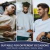 imageBAMBOO COOL Mens Pajama Set Classic Button Down Sleepwear Soft Long Sleeve Pajamas for Men Lounge Pj Sets with Pockets 2PcsAblack