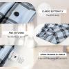 imageBAMBOO COOL Mens Pajama Shorts Plaid Sleep Short Pants with Pockets Soft Lounge Woven Pajamas Bottoms for Men2 Packc