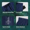 imageBAMBOO COOL Mens Pajama Shorts Soft Sleep Shorts Comfy Lounge Pajama Bottoms with PocketsAnavy Blue  Red2 Pack