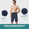 imageBAMBOO COOL Mens Pajama Shorts Soft Sleep Shorts Comfy Lounge Pajama Bottoms with PocketsAnavy Blue  Red2 Pack
