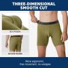imageBAMBOO COOL Mens Underwear Breathable Boxer Briefs with Fly MoistureWicking Lightweight Underwear 7Pack1cobaltredYellowishbrownArmygreenLightblueNavyDarkpurpleBlack