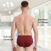 imageBAMBOO COOL Mens Underwear Briefs Fabric Covered Waistband Underwear Breathable Briefs with 3D Pouch Tagless Panties for MenBlack red blue gray6pack