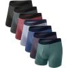 imageBAMBOO COOL Mens Underwear Breathable Boxer Briefs with Fly MoistureWicking Lightweight Underwear 7PackAmulticolor7 Pack1