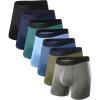 imageBAMBOO COOL Mens Underwear Breathable Boxer Briefs with Fly MoistureWicking Lightweight Underwear 7PackAmulticolor7 Pack2