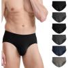 imageBAMBOO COOL Mens Underwear Briefs Fabric Covered Waistband Underwear Breathable Briefs with 3D Pouch Tagless Panties for MenBlack gray blue6pack