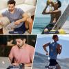 imageBAMBOO COOL Mens Pajama bottoms Soft Comfy Breathable Lightweight Lounge Sleepwear Pajamas Shorts with pockets 2 PackBw2bnavy Bluegray