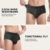 imageBAMBOO COOL Mens Breathable Soft Underwear Openfly Classic Briefs Tagfree 6 PackDark Gray black
