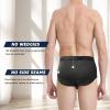 imageBAMBOO COOL Mens Breathable Soft Underwear Openfly Classic Briefs Tagfree 6 PackDark Gray black